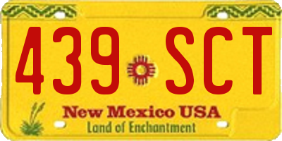 NM license plate 439SCT