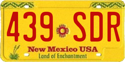 NM license plate 439SDR