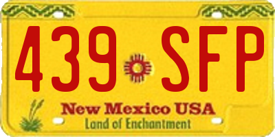 NM license plate 439SFP