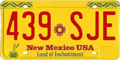 NM license plate 439SJE