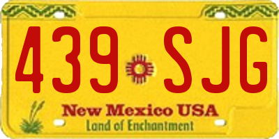 NM license plate 439SJG