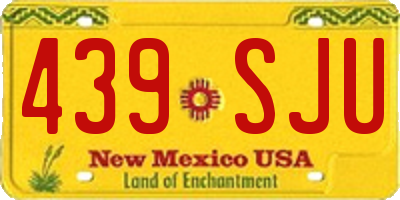 NM license plate 439SJU