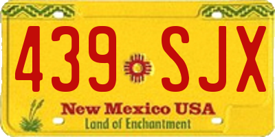 NM license plate 439SJX