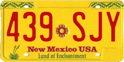 NM license plate 439SJY