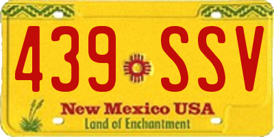 NM license plate 439SSV