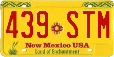 NM license plate 439STM