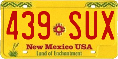NM license plate 439SUX