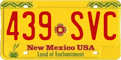 NM license plate 439SVC
