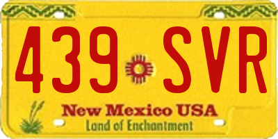 NM license plate 439SVR