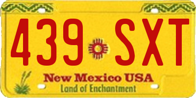 NM license plate 439SXT