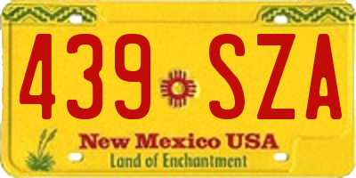 NM license plate 439SZA
