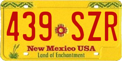 NM license plate 439SZR
