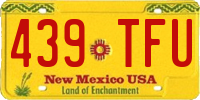NM license plate 439TFU