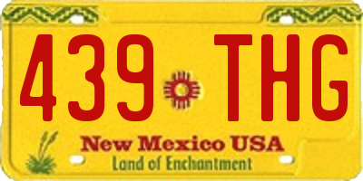 NM license plate 439THG
