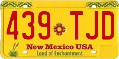NM license plate 439TJD