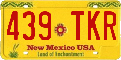NM license plate 439TKR