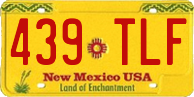 NM license plate 439TLF