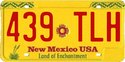 NM license plate 439TLH