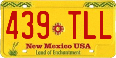 NM license plate 439TLL
