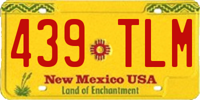 NM license plate 439TLM