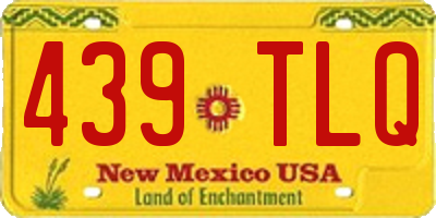 NM license plate 439TLQ
