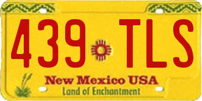 NM license plate 439TLS