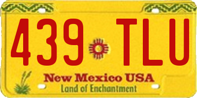 NM license plate 439TLU