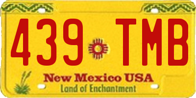 NM license plate 439TMB