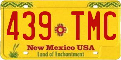 NM license plate 439TMC