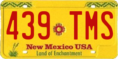NM license plate 439TMS