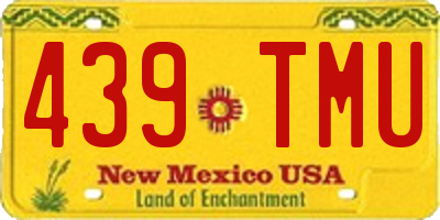 NM license plate 439TMU