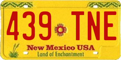 NM license plate 439TNE