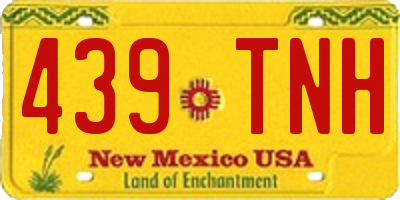 NM license plate 439TNH