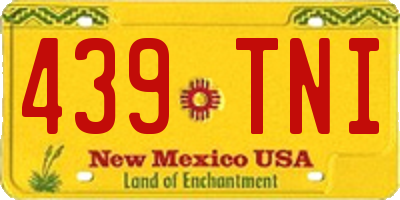 NM license plate 439TNI