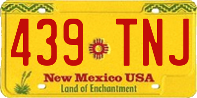 NM license plate 439TNJ