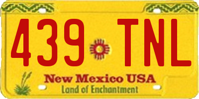 NM license plate 439TNL