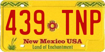 NM license plate 439TNP