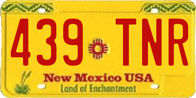 NM license plate 439TNR
