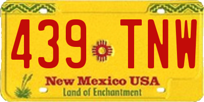 NM license plate 439TNW