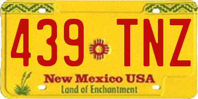 NM license plate 439TNZ