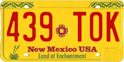 NM license plate 439TOK