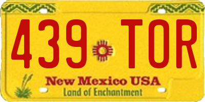 NM license plate 439TOR