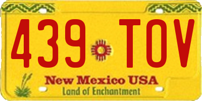 NM license plate 439TOV