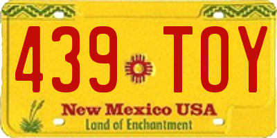 NM license plate 439TOY