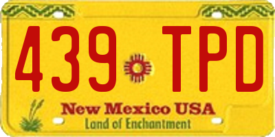 NM license plate 439TPD