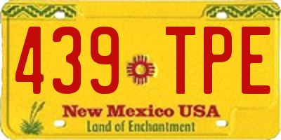 NM license plate 439TPE