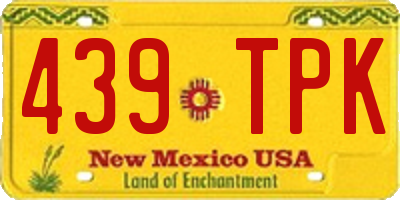 NM license plate 439TPK