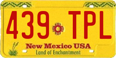 NM license plate 439TPL