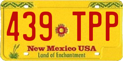 NM license plate 439TPP