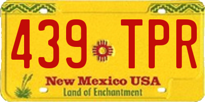 NM license plate 439TPR
